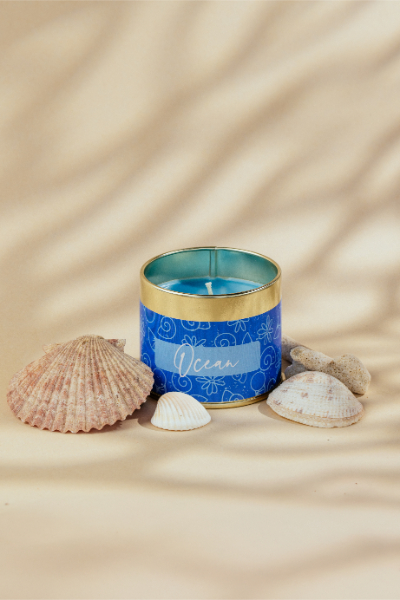 Ocean - Tall Tin Candle